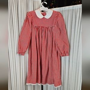 The Children's Hour Girl's Dress size 6x Red Houndstooth Plaid
